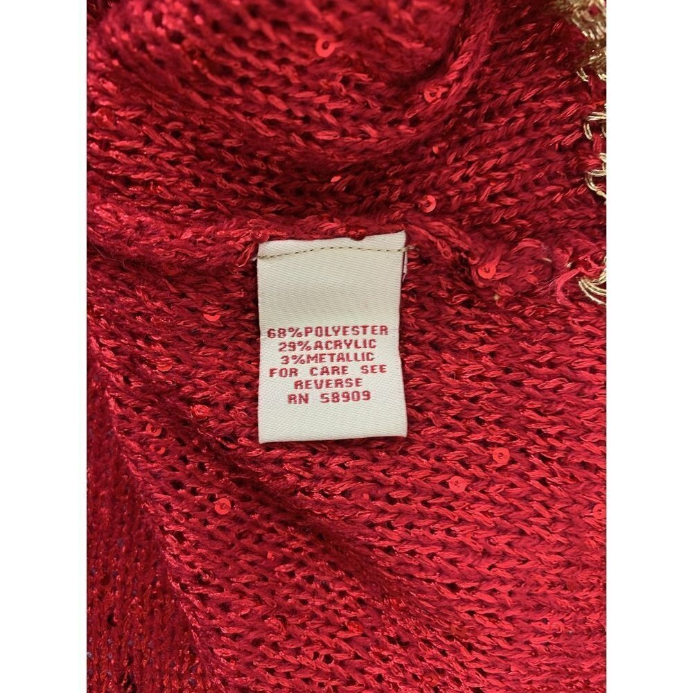 Reba Women's Sky Red & Gold Trim Women's Top - Picture 5 of 8